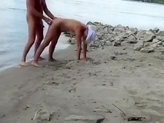 Hungarian Couple Fucks by the River in Budapest