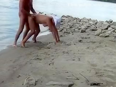 Hungarian Couple Fucks by the River in Budapest