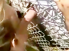 Bj through a fence