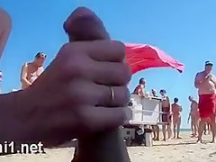 Amazing Nudists Beach Wife Does Oral Sex and Eats the Cum