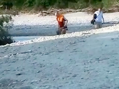 Hot Naked Redhead German Pussy Masturbates Outdoors