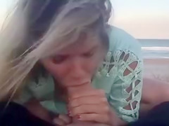 Perfect Blowjob at the Beach with Facial Cumshot