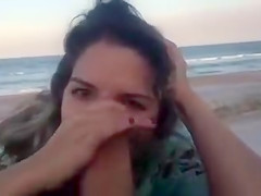 Perfect Blowjob at the Beach with Facial Cumshot