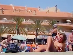 Amateur Nude Women at the Beach Filmed