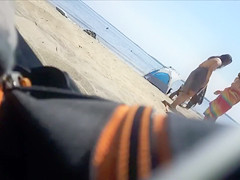 Hidden spy cam on the beach caught nudist teens at camp