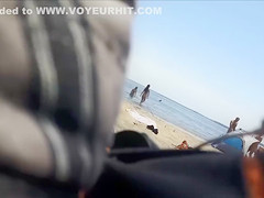 Hidden spy cam on the beach caught nudist teens at camp