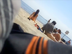 Hidden spy cam on the beach caught nudist teens at camp