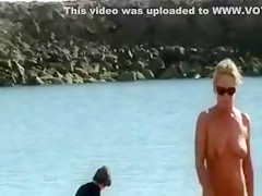 Topless Beach Video Mature Woman Caught on Camera