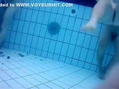 Fantastic asses underwater at a nudist pool