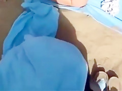 With many on the beach