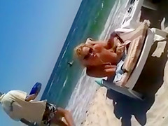 Topless Beach Voyeur Clip Awesome Blonde Girl Filmed