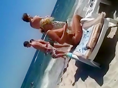 Topless Beach Voyeur Clip Awesome Blonde Girl Filmed