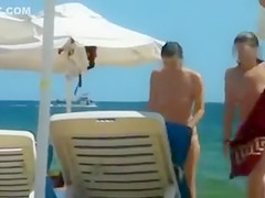 Voyeur on the Beach Topless Girls Filmed