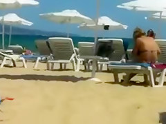 Voyeur on the Beach Topless Girls Filmed
