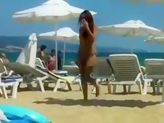 Voyeur on the Beach Topless Girls Filmed