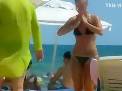 Voyeur on the Beach Topless Girls Filmed