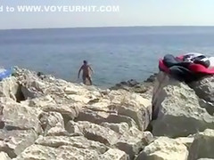 Nudists Beach in Croatia Sexy Wife Doing Nude Sunbathing