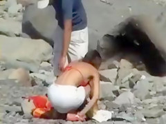 Nudist Wife at the Beach Filmed on Voyeur Cam