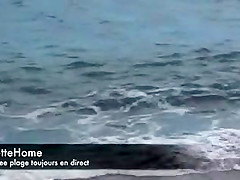 Nude French Wife Having Fun Outdoor at the Sea