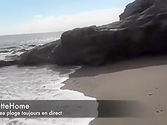Nude French Wife Having Fun Outdoor at the Sea