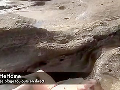 Nude French Wife Having Fun Outdoor at the Sea