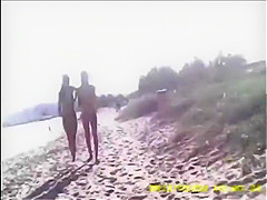 Two impeccable brunettes flaunting their superb booties