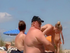 Nudist French woman filmed in secret at the beach