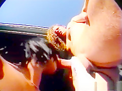 Exotic pornstar in fabulous creampie, outdoor adult scene