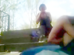 Flashed girl gives some help