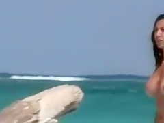 Nude Topless Beach Girls Bathing in the Sea on Voyeur Cam