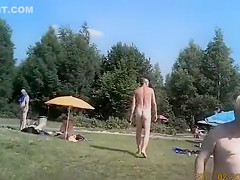 Nudist weekend at the lake with lots of naked people