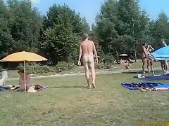 Nudist weekend at the lake with lots of naked people
