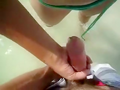 Wife Gives Husband a Handjob at the Beach