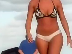 Voyeur Beach Sexy Woman with Tight Bikini Filmed