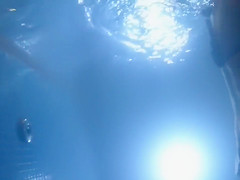 Underwater jets take off her bikini bottoms