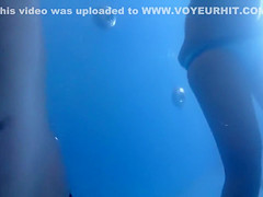 Underwater jets take off her bikini bottoms