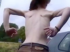 Crazy homemade Skinny, Solo Girl adult clip