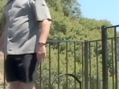 Amazing pornstar Violet Blue in incredible gangbang, outdoor sex video