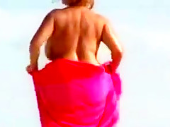 Just wow big tits on beach