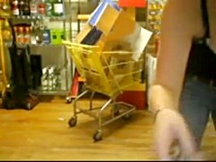 Girl working at shop flash and play