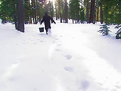 Kristine & Dia Zerva & Amber Keen & Nina in Tahoe: Exiled From Dick Mountain Pt 4: Busy Day Out Doors - HogTied