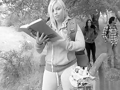 Hottest pornstars Brandy Aniston, Britney Amber and Daisy Layne in incredible masturbation, outdoor adult clip