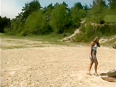 Exotic amateur Brunette, Outdoor porn movie