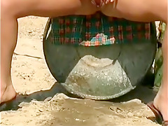 Exotic amateur Brunette, Outdoor porn movie