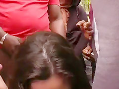 Exotic Face Sitting, Bukkake porn scene