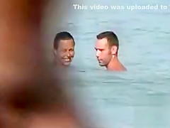 Friends caught masturbating on the beach