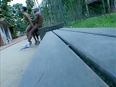 Crazy Brunette, Interracial sex scene