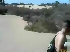 Masturbation party on the sunny beach