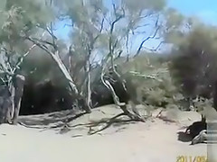 Masturbation party on the sunny beach