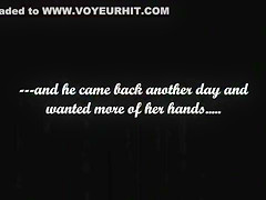 Chubby man gets his dick jerked off twice